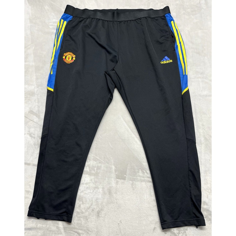 Adidas Soccer Pants Men 3XL Black Manchester United Primeblue Track GS2417 Exc